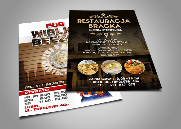 PUB WIELKA BECZKA – ulotki A5